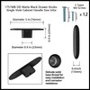 Goo-Ki 6 Pack Large Matte Black Drawer Knobs Kitchen Cabinet