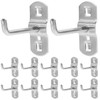 PartyKindom Hardware Hook 12 Pcs Square Hole Pegboard Hooks for