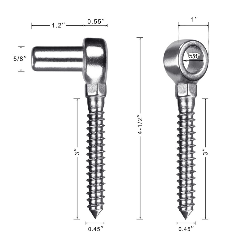 Insaga Cast 304 Stainless Steel Heavy Duty Gate Hinges, 2Pack