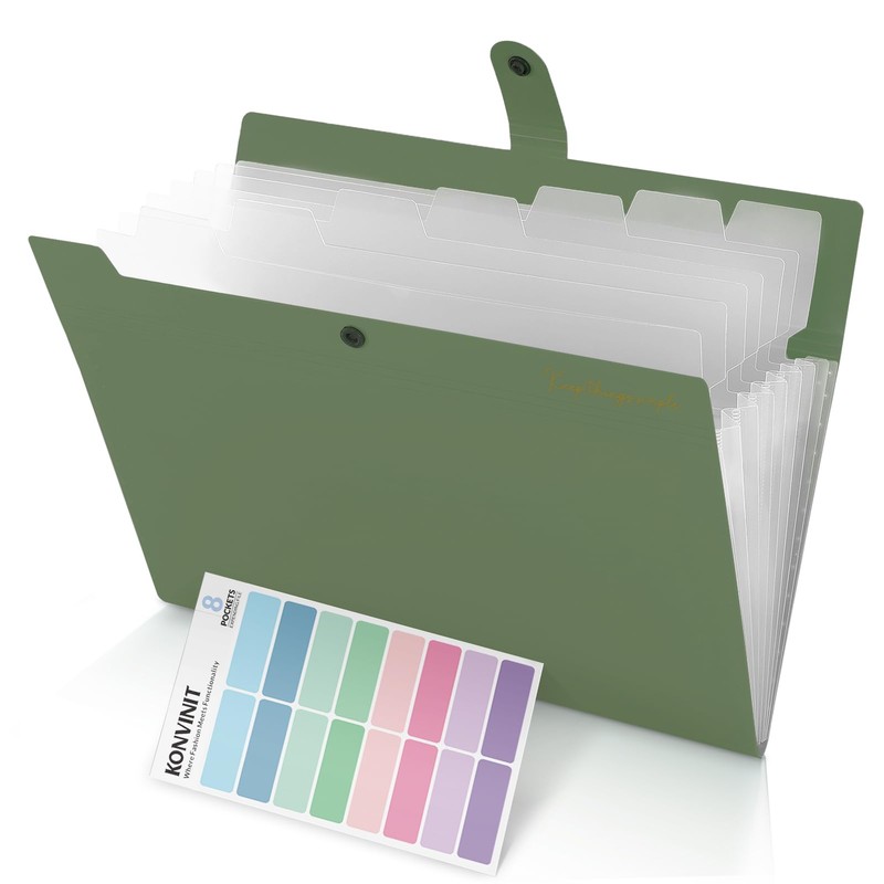 KONVINIT Document Folder - A4 Expanding Folder System Large Capacity