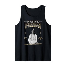 Native Pride Chief Sitting Bull Native American Legend Tank Top