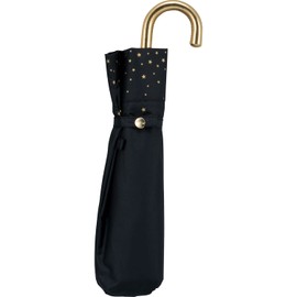 [2023] Wpc. 801-16970-102 Parasol Light Shielding Rimster Mini Black Folding Umbrella, 19.7 inches (50 cm), For Both Rain and Shine, Light Shade, UV Protection, 100% Star Pattern, Starry Sky Design, Elegant, Commuting to Work or School, Simple, Stylish, 
