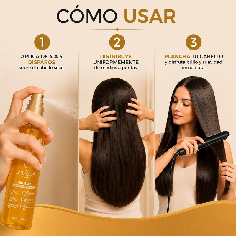 protector de calor para cabello oro fluido 40 ml