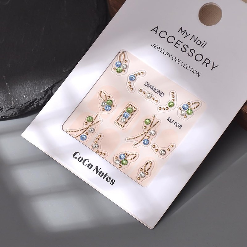 DUOLEIMI Nail Sticker Frame, Nail Stickers, Rhinestone, Nail Deco Sticker,