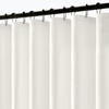 ANRODUO Fabric Shower Curtain with 12 Metal Hooks, White Cloth