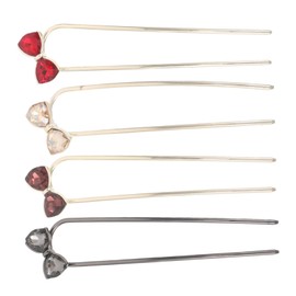 FOMIYES 4pcs U Shaped Rhinestone Bowknot Hairpins for Women Bridal Hair Accessories Prom Headpieces Stable Grip Wedding Party Hairstyles Chinese Style