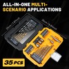 TOLESA 35pcs Drill Bit Set, Titanium Coated, HSS Twist Driver