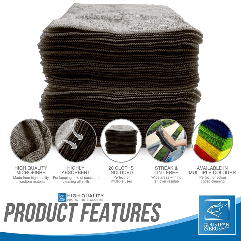 Microfiber Cleaning Cloth, Large Size 40x40cm, Super Absorbent Lint Free