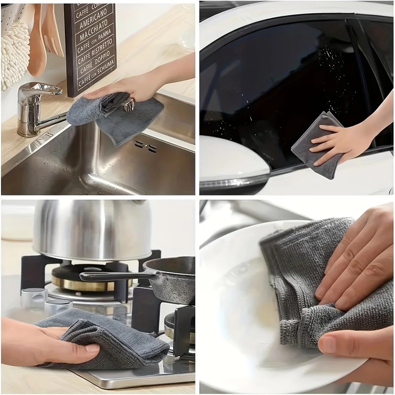 AZURE HOLDINGS Microfiber Cleaning Cloths – 10 Pack Ultra Absorbent,