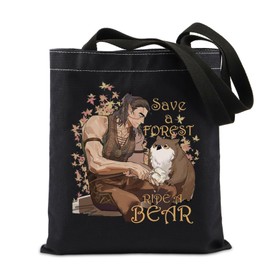 JTOUK SAVE A FOREST RIDE A BEAR NECKLINE HORROR GAME SHOPPING BAG GIFT GAMER, Bear27 Tote EU