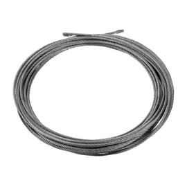 uxcell 1/16" (1.5mm) 304 Stainless Steel Cable Wire Rope 7 x 19 Strands Core 20ft (6m) Aircraft Wire for Construction Outdoors Marine Rigging Decking Railings