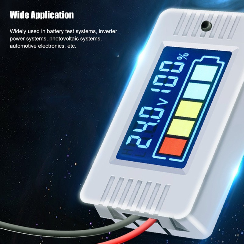 Battery Capacity Indicator LCD Digital Display Voltmeter Power Tester 0~100V