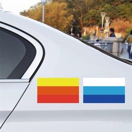 2 Pack Three Color Stripes Design Vinyl Decals Stickers for Car Truck Bike Motorcycle Helme Laptop Water Bottle Windows