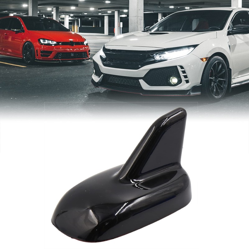 uxcell Black Plastic Shark Fin Dummy Decorative Adhesive Roof Antenna