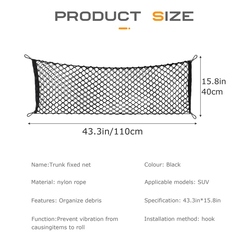 Flaconi Car Luggage Net, Car Net, Boot Net, Storage Net,