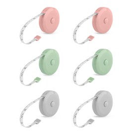 Tape Measure Body Measuring Tape - Measuring Tape for Body with Double-Scale - 60 inch/1.5 Meter Soft Tape Measures Retractable for Sewing Cloth, 6 Pcs