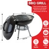 Alpine Cuisine Premium 14" Charcoal BBQ Grill Round for Outdoor