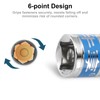HARFINGTON 3pcs 1/2 Inch Drive 6-Point Socket 10mm CR-V Metric