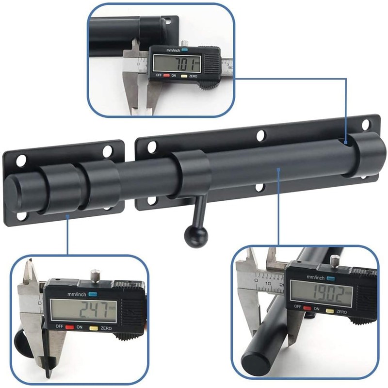 SAYAYO Door Bolt Bolt with Padlock Stainless Steel Bolt Lock