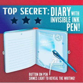 Peaceable Kingdom Top Secret Diary with Invisible Ink Pen