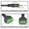 Poyiccot 3.5mm Speaker Wire Adapter, 3.5mm (1/8") 4 Pole Stereo