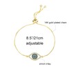 Evil Eye Hamsa Hand Bracelet for Women Dainty 14K White