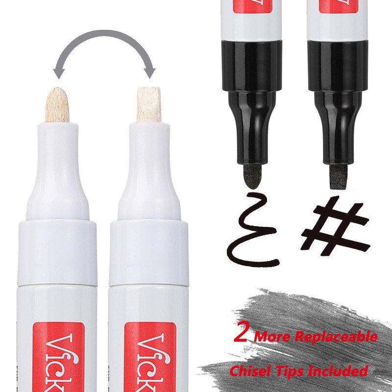 Vickay Paint Pens Paint Markers Black White for Rock Painting,