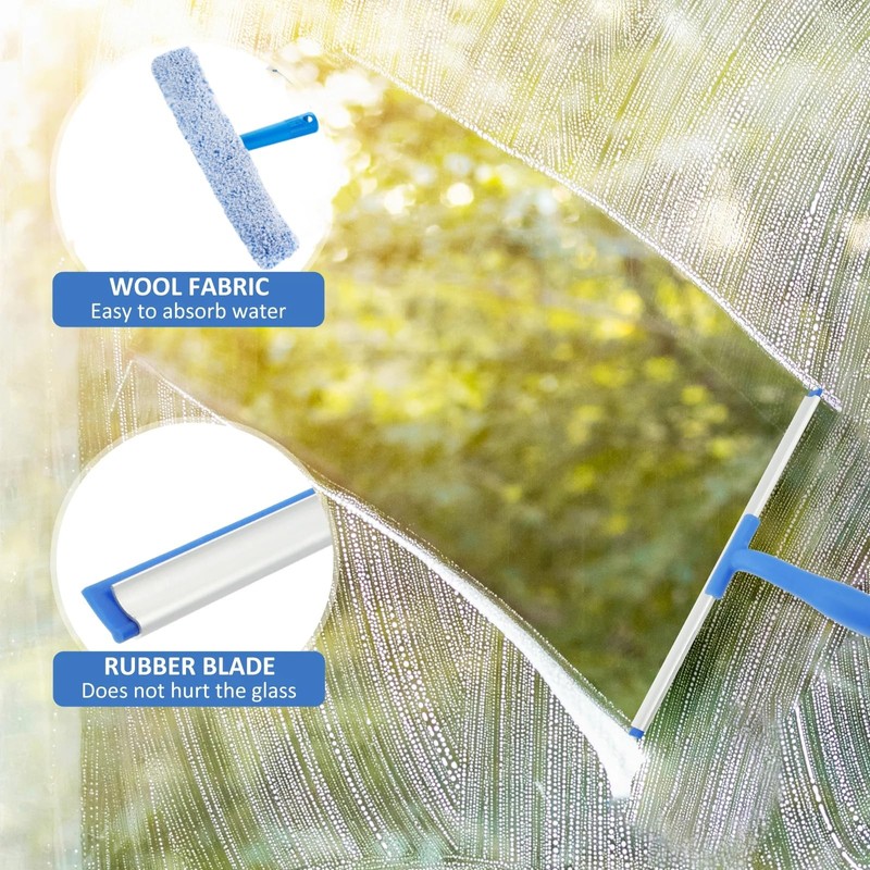 Window Cleaning Kit with Collapsible Bucket,Window Washing Kit with 6.56Ft