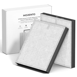 MORENTO Genuine Air Purifier Replacement Filter, True HEPA Filter Compatible with MR5866 for 99.97% Air Pollutants, Odor and Smoke, Enhanced Version, 2 Pack