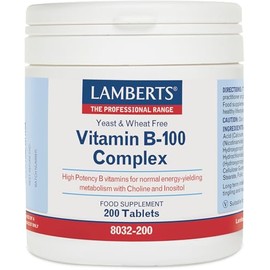 Lamberts Vitamin B-100 Complex - 200 tablets