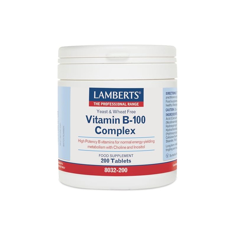 Lamberts Vitamin B-100 Complex - 200 tablets
