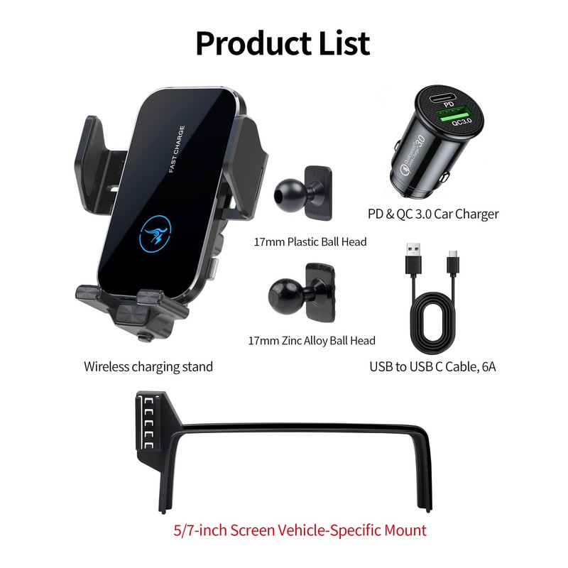 Wireless Charger Car Phone Holder for Honda CRV CR-V 2017-2022