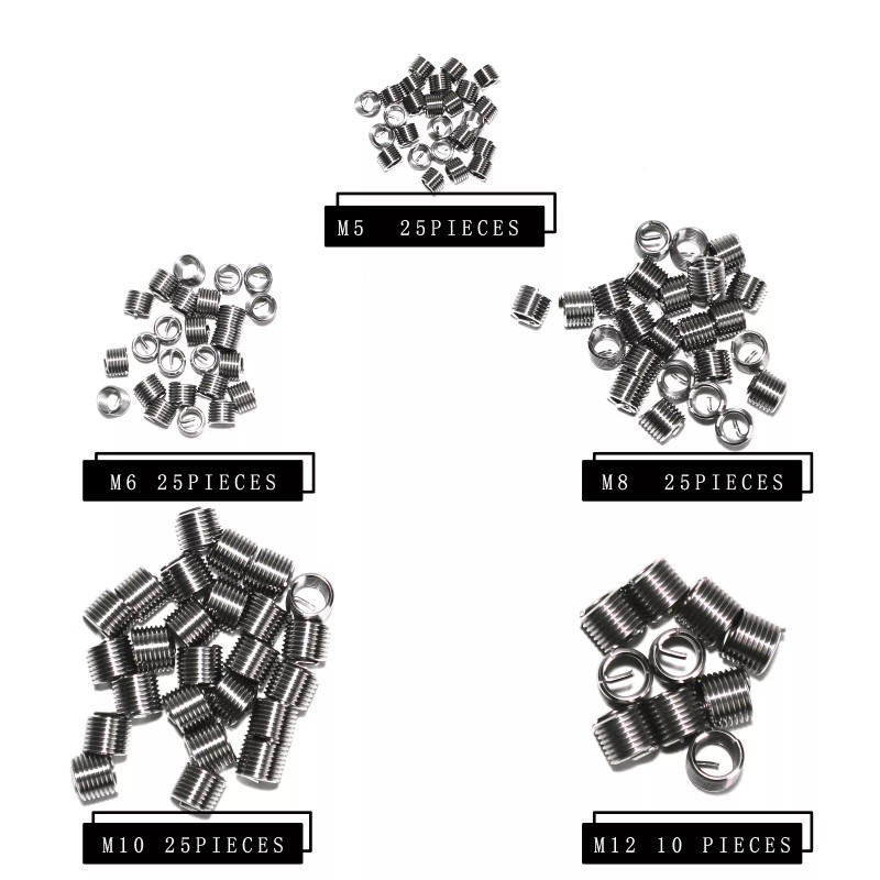 DPTOOL 131PCS Helicoil Type Thread Repair Kit rethread Stripped Metric