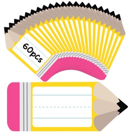 60 Pcs Pencil Name Tags for Classroom Desk 3.2x7.9 Student Desk Name Plate