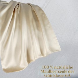 ZIMASILK 100% Silk Pillowcase for Hair and Skin, Double-Sided 19 Momme Pure Mulberry Silk, with Zip, 1 Piece, 40 x 80 cm, Taupe