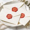 50Pcs Heart Wax Seal Stickers Self-Adhesive Envelope Seal Stickers