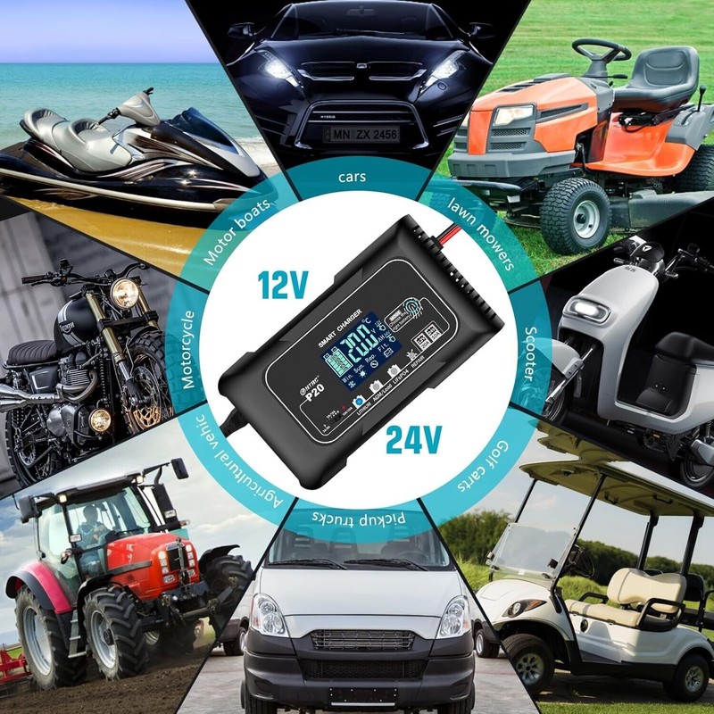 AMP 20-Amp Smart Battery Charger,12V/20