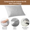 PEUJEW Travel Pillow Breathable Cover, Compressible Memory Foam Pillow Medium