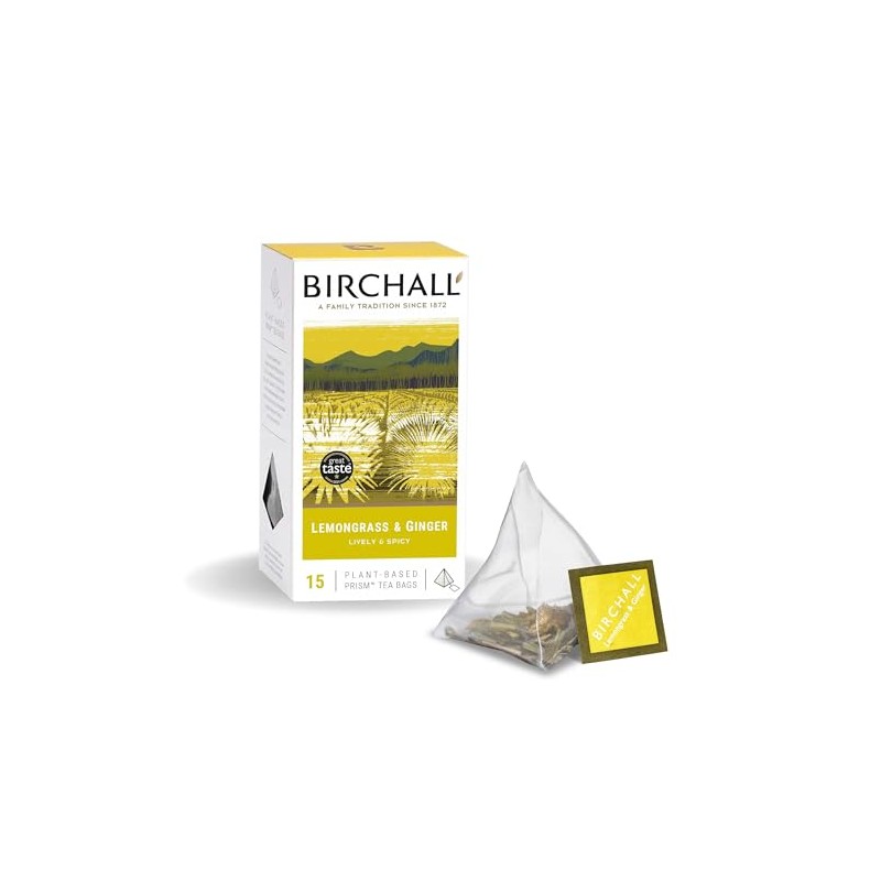 Birchall Tea Bags, Lemongrass & Ginger Herbal Tea Gift Set,