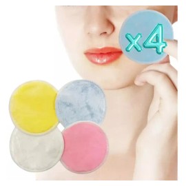 Esponja Limpieza Facial Almohadilla Desmaquillante 4 Pzs F