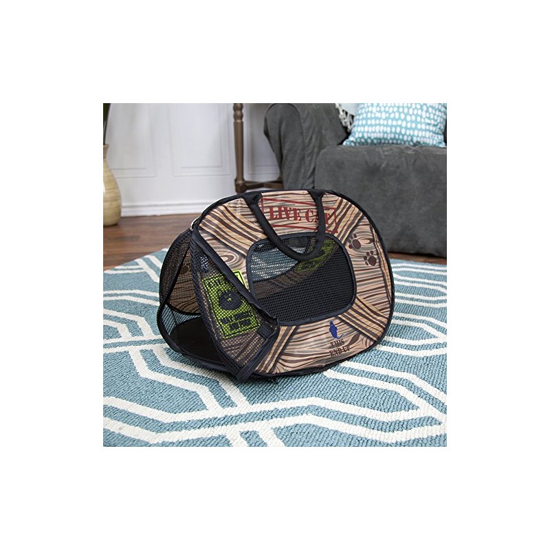 SportPet Designs Cat Carrier With Zipper Lock- Foldable Travel Cat
