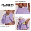 PINSPARK Womens Tennis Skirts Tummy Control Flowy Golf Skirts Lightweight