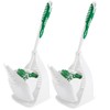Libman 1196, 2-Pack Bowl Brush and Caddy, White/Green