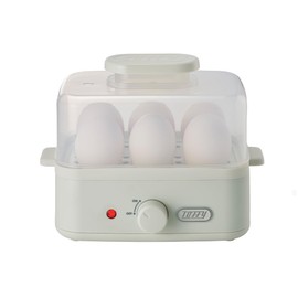 【Toffy/トフィー】 エッグスチーマー K-FS2 ゆでたまご コンパクト カンタン ゆで具合調整可能 半熟 固ゆで 最大6個まで お弁当 レトロ かわいい K-FS2 (アッシュホワイト)