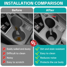 OUSUWO Cup Holder Compatible with 2024 2025 Subaru Crosstrek Premium/Sport/Limited/Wilderness Accessories, Noise-Free Water & Dust Proof Insert Console Drink Holder Fit for Subaru Impreza