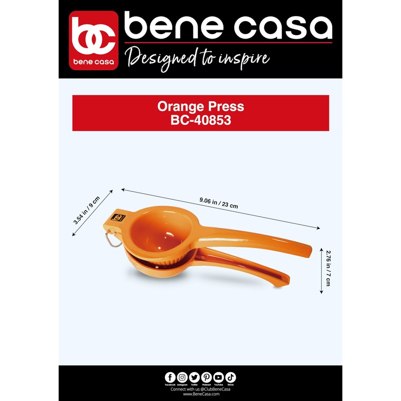 Benecasa Orange Squeezer with Orange Handle