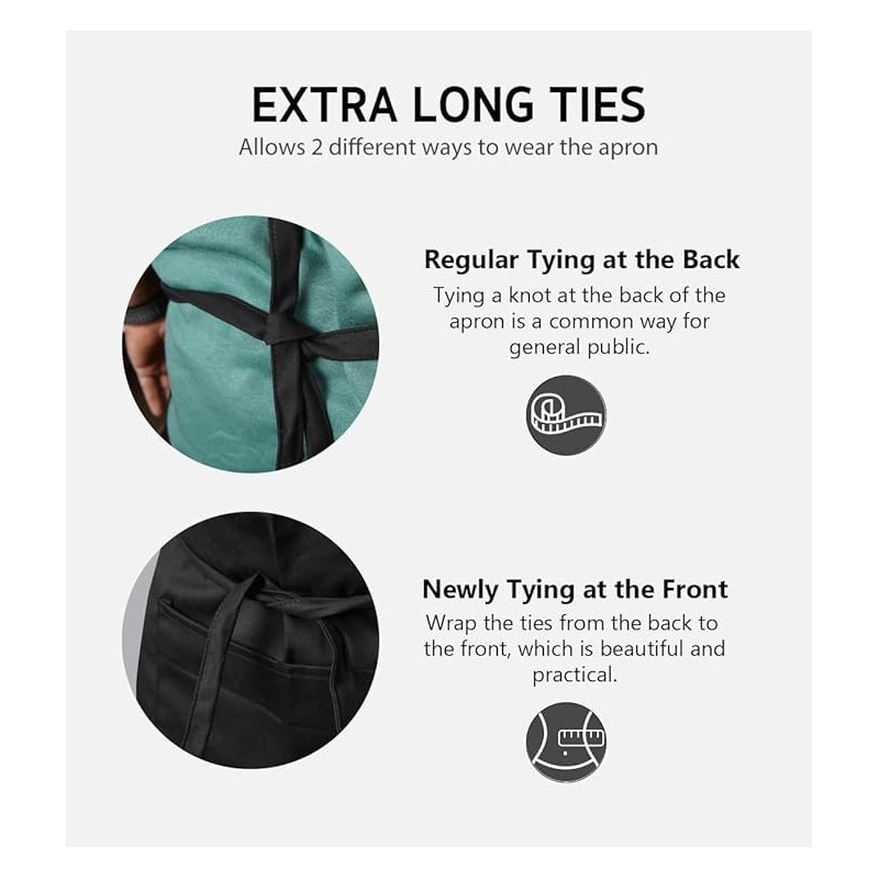 Lenenz Adjustable Bib Apron - Pack of 12 Unisex Aprons