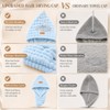 Microfiber Hair Drying Towel 2Pack, Large Size for Women, with