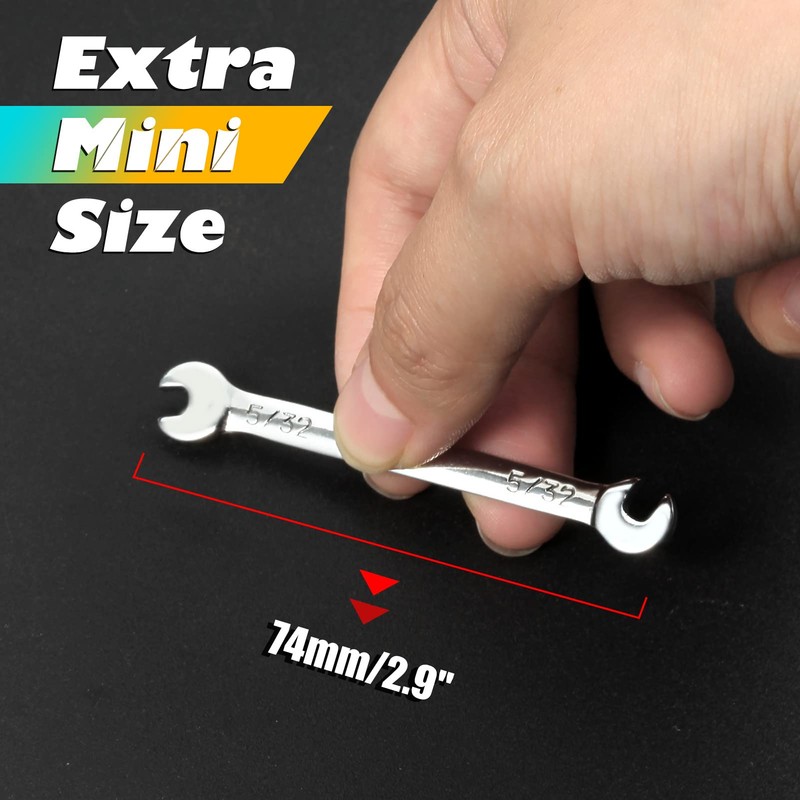 GOLD DEER 10 Pcs Mini Double Open End Wrench Set