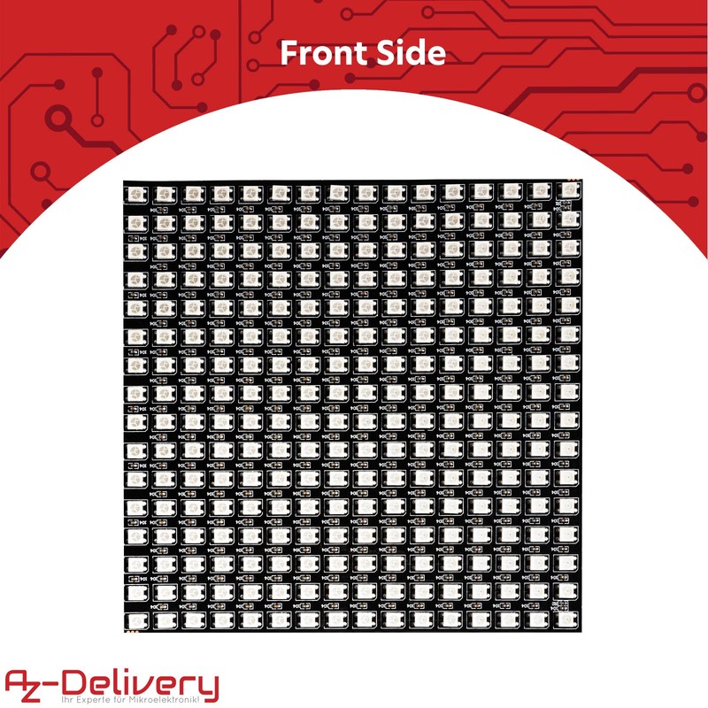 AZDelivery 5 x RGB LED Panel WS2812B 16 x 16